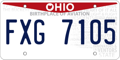 OH license plate FXG7105