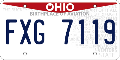 OH license plate FXG7119