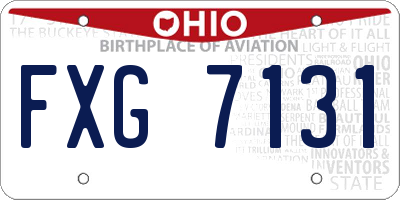 OH license plate FXG7131