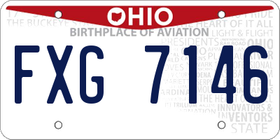 OH license plate FXG7146