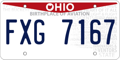 OH license plate FXG7167