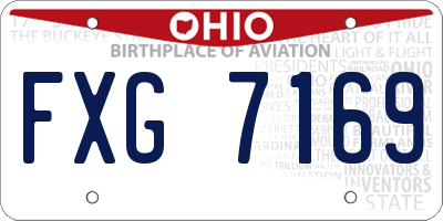 OH license plate FXG7169