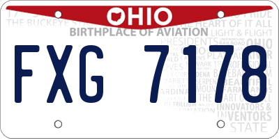 OH license plate FXG7178