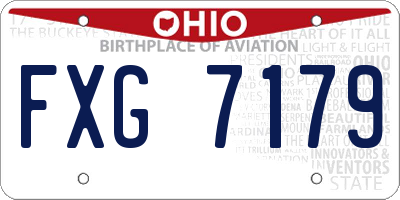 OH license plate FXG7179
