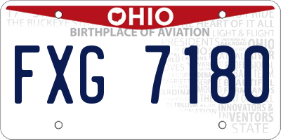 OH license plate FXG7180