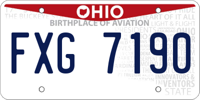 OH license plate FXG7190