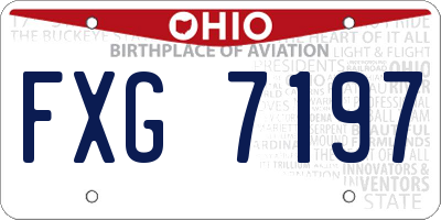 OH license plate FXG7197