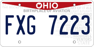 OH license plate FXG7223