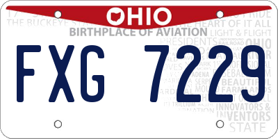 OH license plate FXG7229