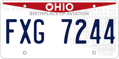 OH license plate FXG7244