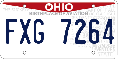 OH license plate FXG7264