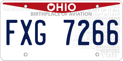OH license plate FXG7266