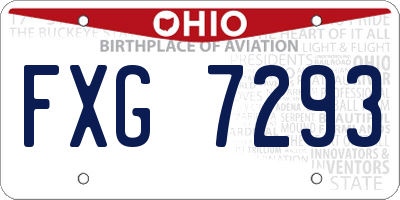 OH license plate FXG7293