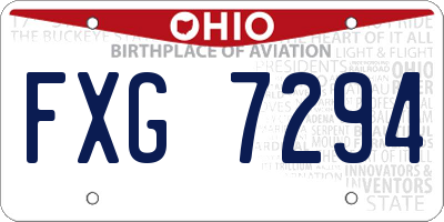 OH license plate FXG7294