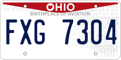 OH license plate FXG7304