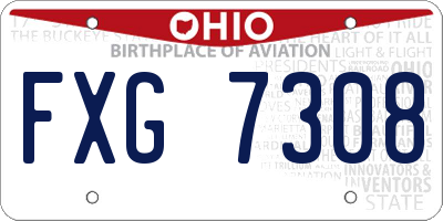 OH license plate FXG7308