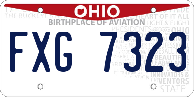 OH license plate FXG7323