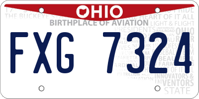 OH license plate FXG7324