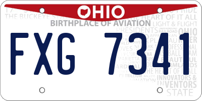 OH license plate FXG7341