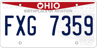 OH license plate FXG7359