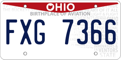 OH license plate FXG7366