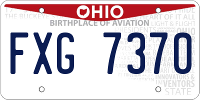 OH license plate FXG7370