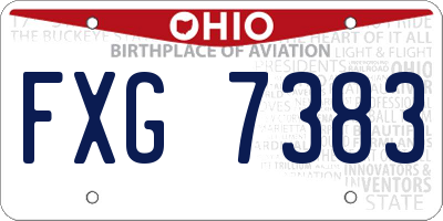 OH license plate FXG7383
