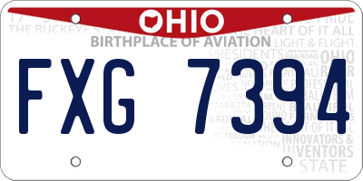 OH license plate FXG7394
