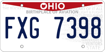 OH license plate FXG7398