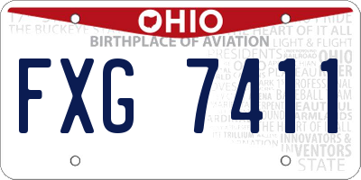 OH license plate FXG7411