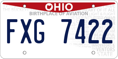 OH license plate FXG7422