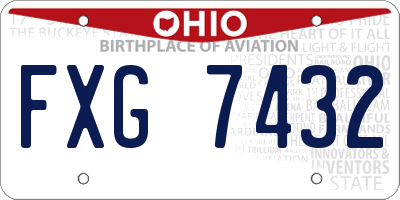 OH license plate FXG7432