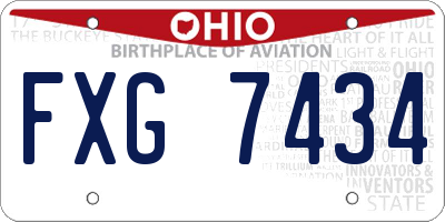 OH license plate FXG7434