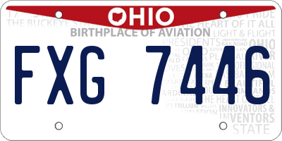 OH license plate FXG7446
