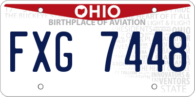 OH license plate FXG7448