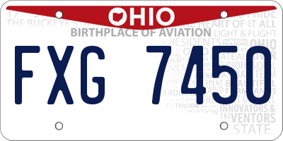 OH license plate FXG7450