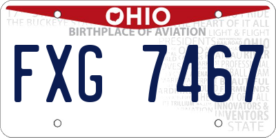 OH license plate FXG7467