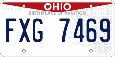 OH license plate FXG7469