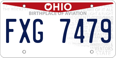 OH license plate FXG7479