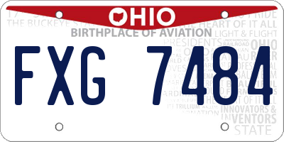 OH license plate FXG7484