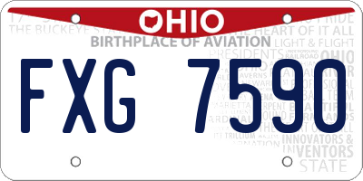OH license plate FXG7590