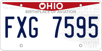 OH license plate FXG7595