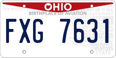 OH license plate FXG7631