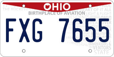 OH license plate FXG7655
