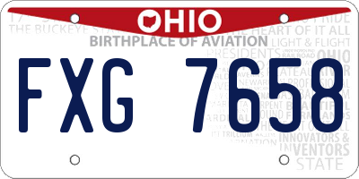OH license plate FXG7658