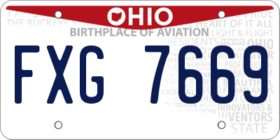 OH license plate FXG7669