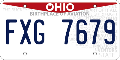 OH license plate FXG7679