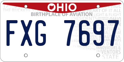 OH license plate FXG7697