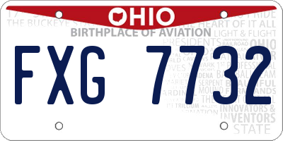 OH license plate FXG7732