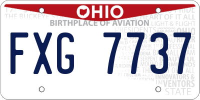 OH license plate FXG7737